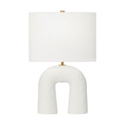 Aura Small Table Lamp in Matte White Ceramic