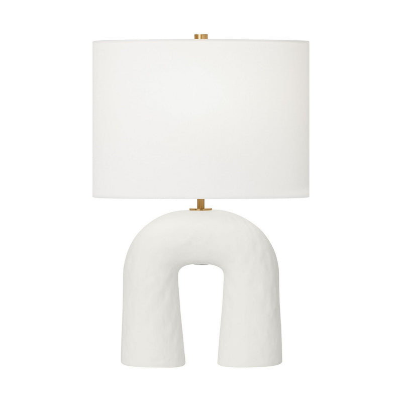 Aura Small Table Lamp in Matte White Ceramic