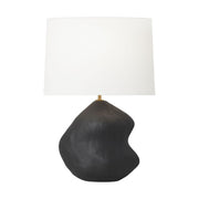Broxton Medium Table Lamp in Rough Black Ceramic