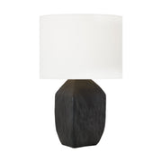Sybert Medium Table Lamp in Rough Black Ceramic