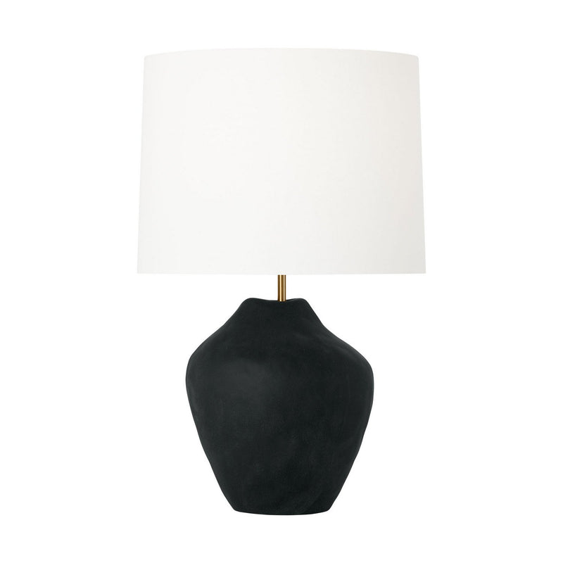 Cadley Medium Table Lamp in Rough Black Ceramic