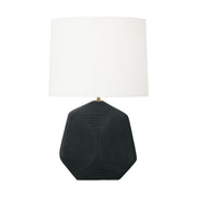 Tallulah Medium Table Lamp in Rough Black Ceramic
