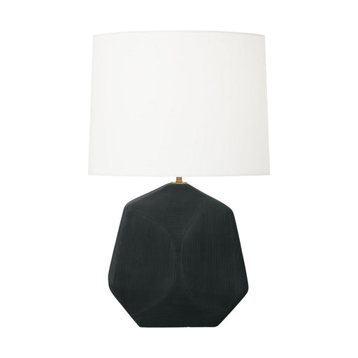 Tallulah Medium Table Lamp in Rough Black Ceramic
