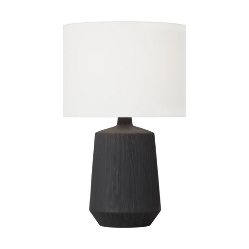 Panola Medium Table Lamp in Rough Black Ceramic