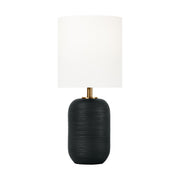 Fanny Small Table Lamp in Rough Black Ceramic