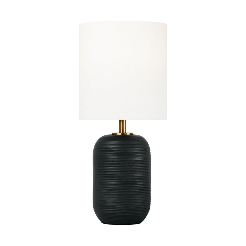 Fanny Small Table Lamp in Rough Black Ceramic