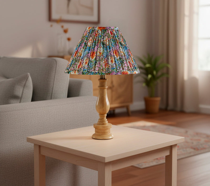 Faye 18" Table Lamp in Natural Wood