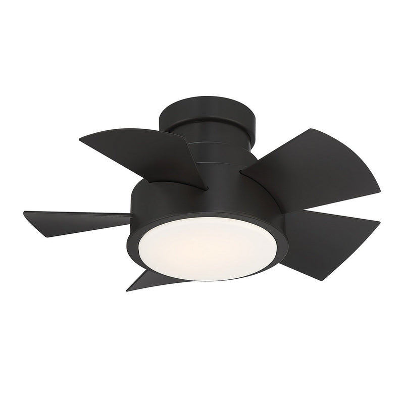 Vox 26" Outdoor Flush Mount Ceiling Fan with Light in Matte Black