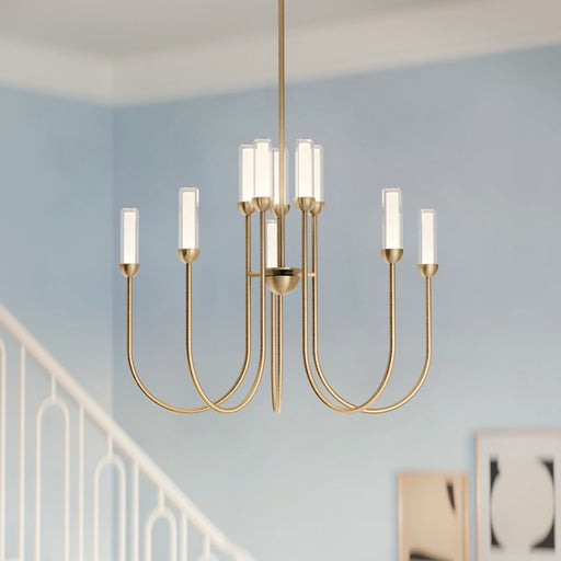 Moraine 10-Light Chandelier in Champagne Bronze