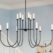 Moraine 12-Light 50" Chandelier in Black