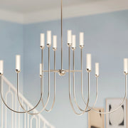 Moraine 12-Light 50" Chandelier in Polished Nickel