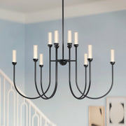 Moraine 12-Light 40" Chandelier in Black