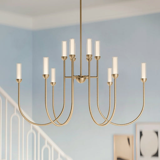 Moraine 12-Light 40" Chandelier in Champagne Bronze