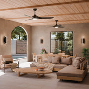 Mylo 60" Wet-Rated Outdoor Ceiling Fan with Light in Satin Natural Bronze