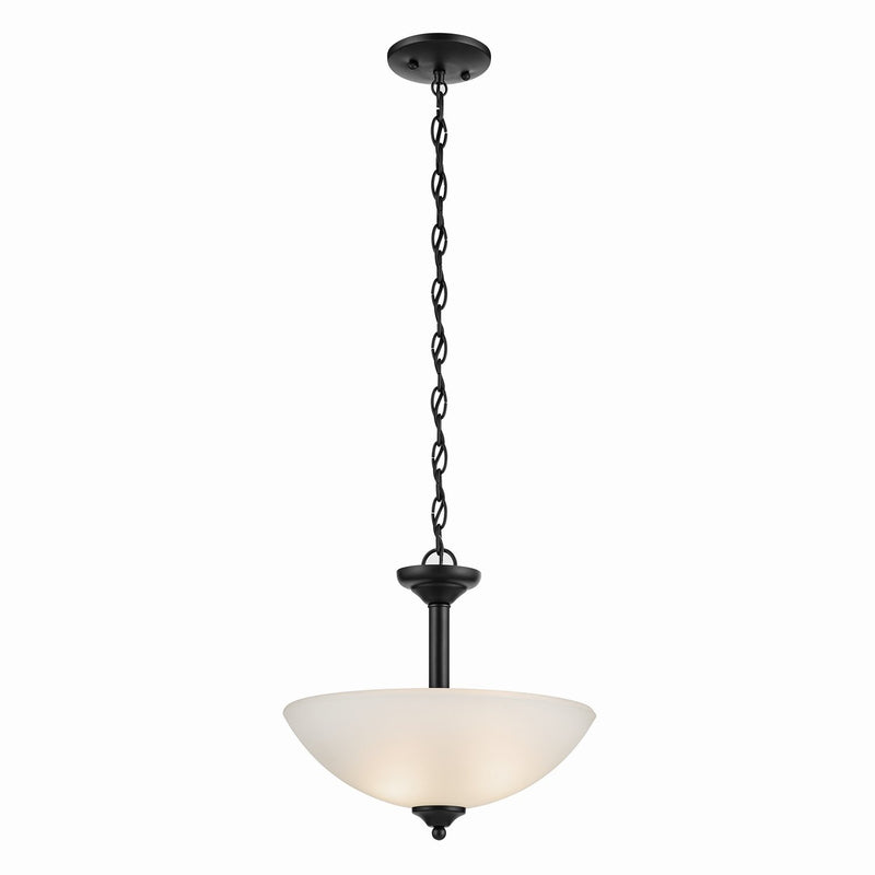 Jolie 2-Light Convertible Pendant in Black