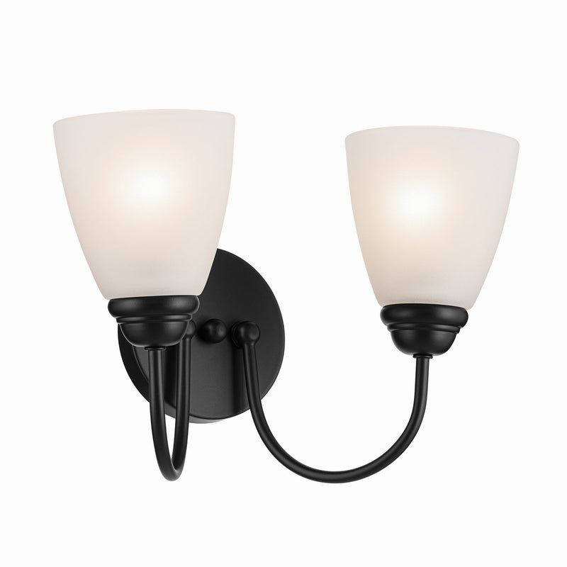 Jolie 2-Light Bath Vanity Light in Black