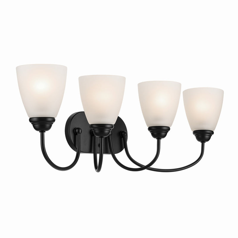Jolie 4-Light Bath Vanity Light in Black