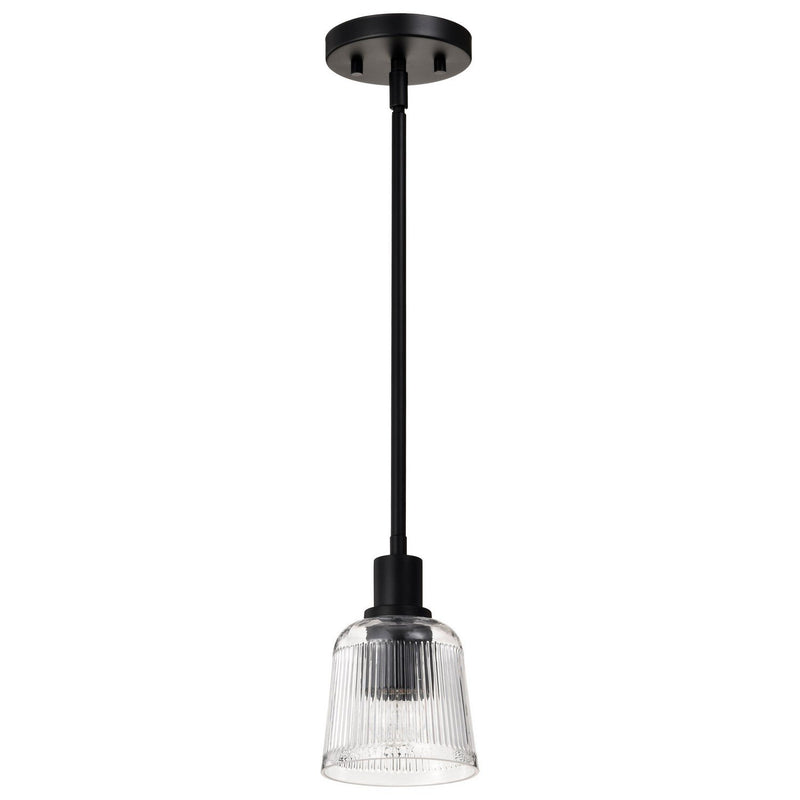 Grayson 5" Mini Pendant in Matte Black
