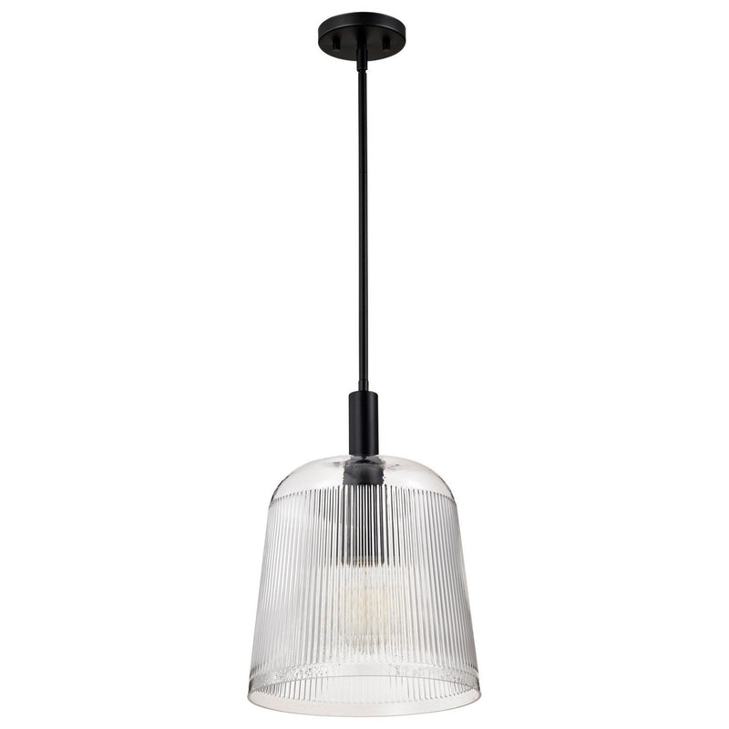 Grayson 12" Pendant in Matte Black