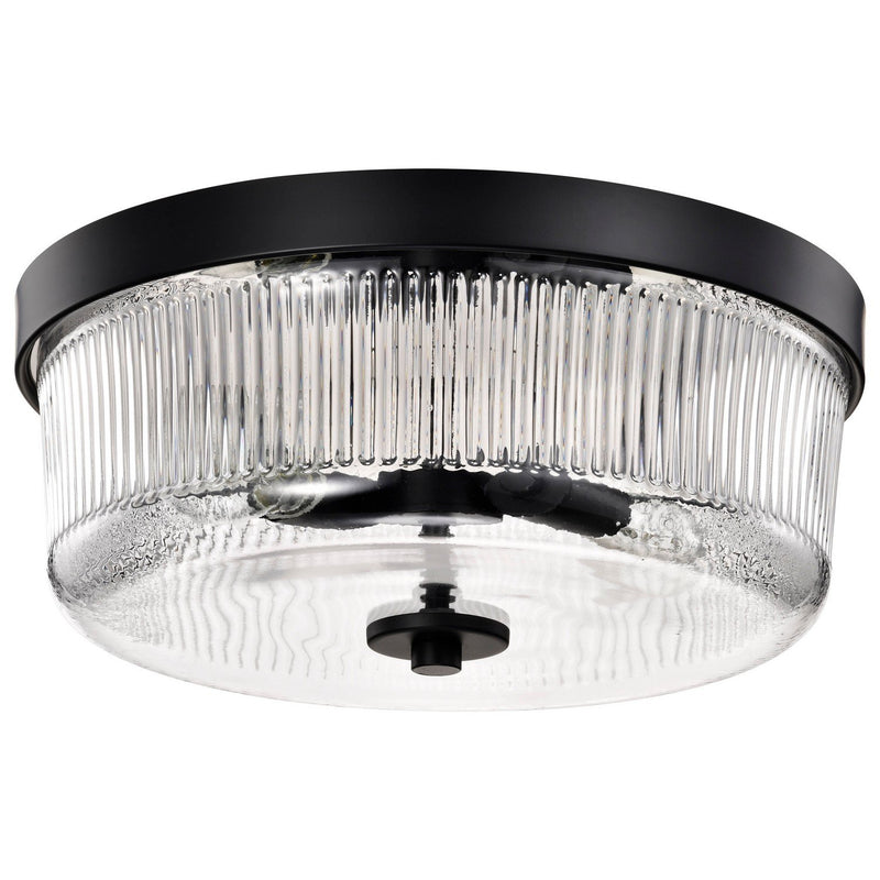 Grayson 2-Light Flush Mount in Matte Black