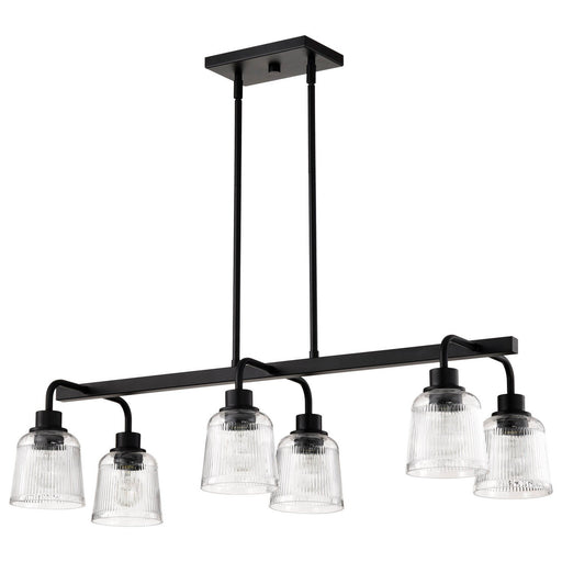 Grayson 6-Light Linear Pendant in Matte Black