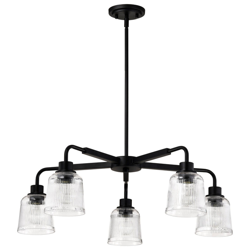 Grayson 5-Light Chandelier in Matte Black