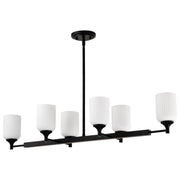 Solara 6-Light Linear Pendant in Matte Black