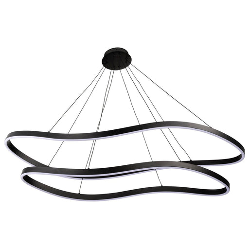 Sylas LED Linear Chandelier in Matte Black