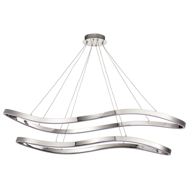 Sylas LED Linear Chandelier in Polished Nickel