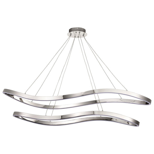 Sylas LED Linear Chandelier in Polished Nickel