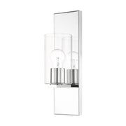 Zurich Clear Glass Wall Sconce in Polished Chrome