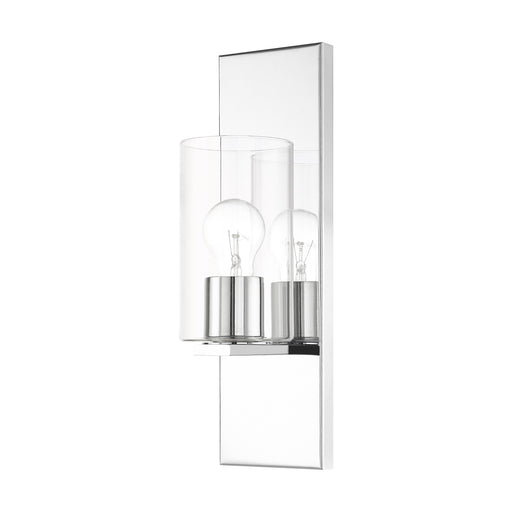Zurich Clear Glass Wall Sconce in Polished Chrome