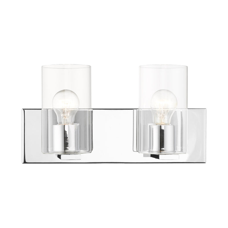 Zurich 2-Light Bath Vanity Light in Polished Chrome