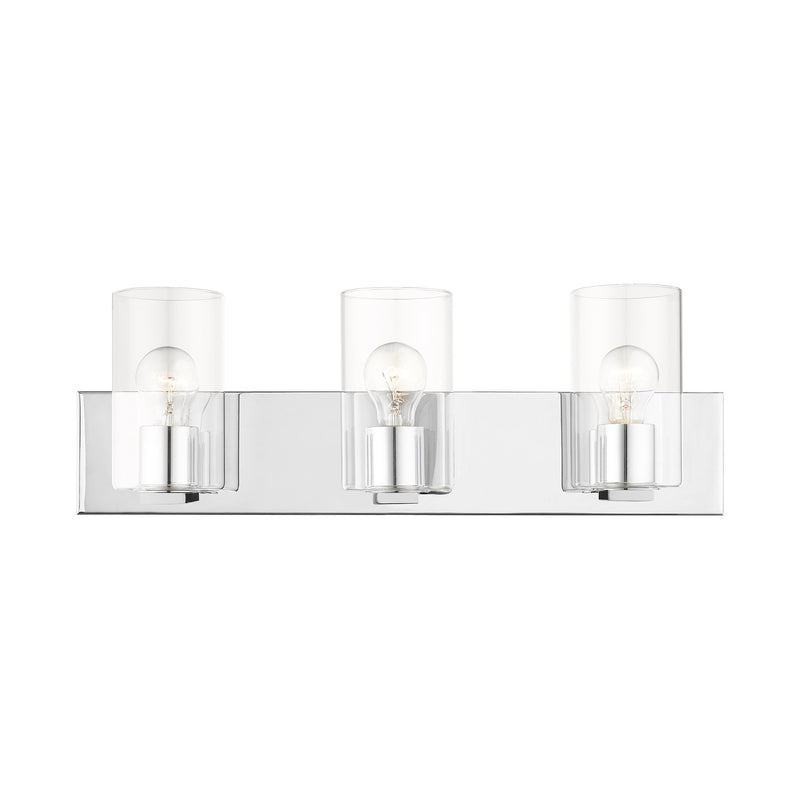 Zurich 3-Light Bath Vanity Light in Polished Chrome