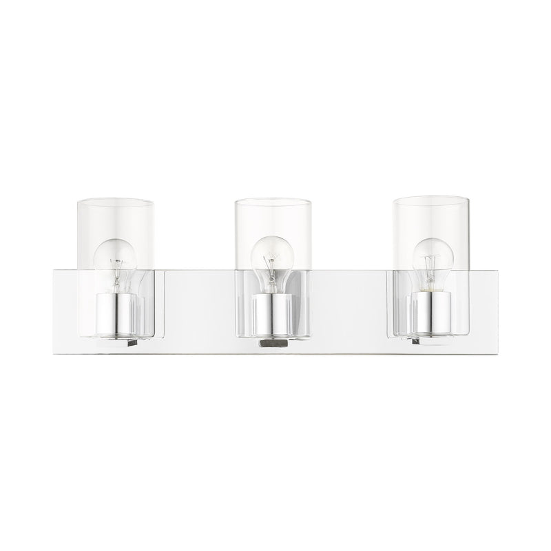 Zurich 3-Light Bath Vanity Light in Polished Chrome