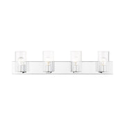 Zurich 4-Light Large Bath Vanity Light in Polished Chrome