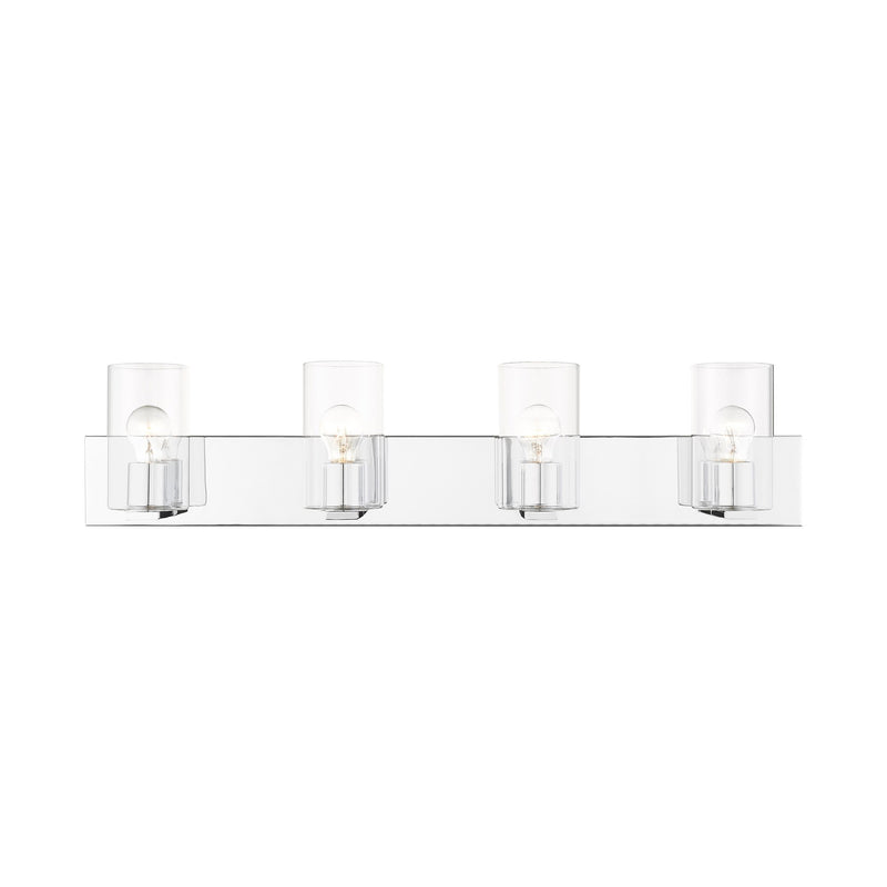 Zurich 4-Light Large Bath Vanity Light in Polished Chrome