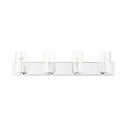 Zurich 4-Light Large Bath Vanity Light in Polished Chrome