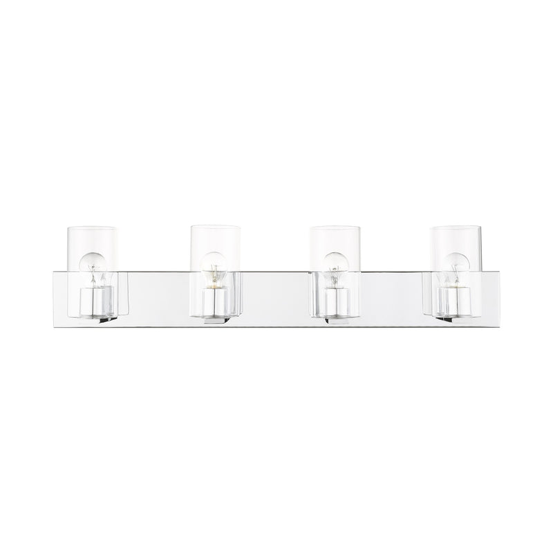Zurich 4-Light Large Bath Vanity Light in Polished Chrome