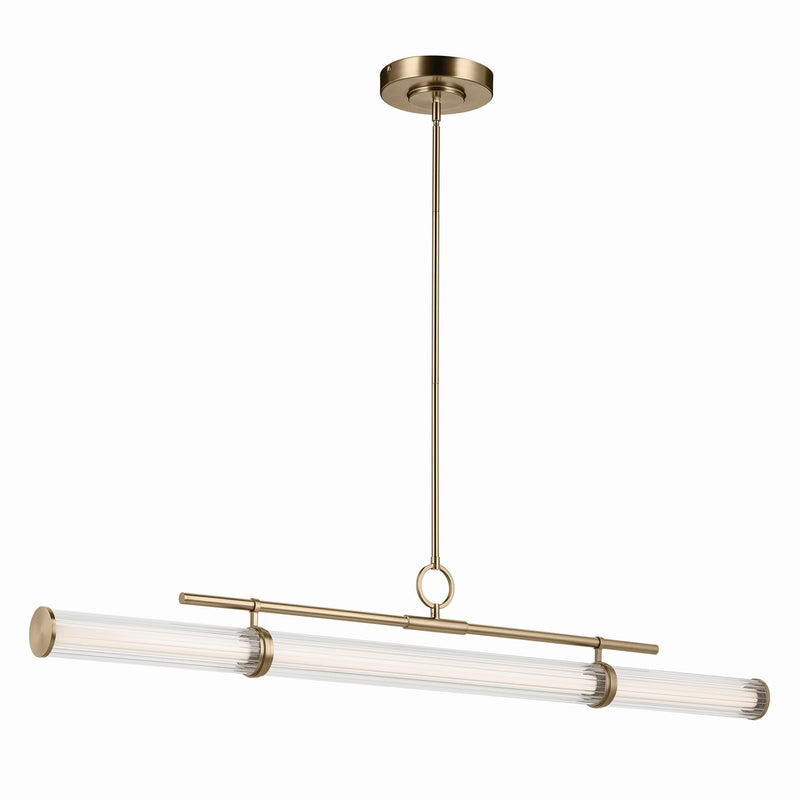 Riven 60" Linear Pendant in Champagne Bronze