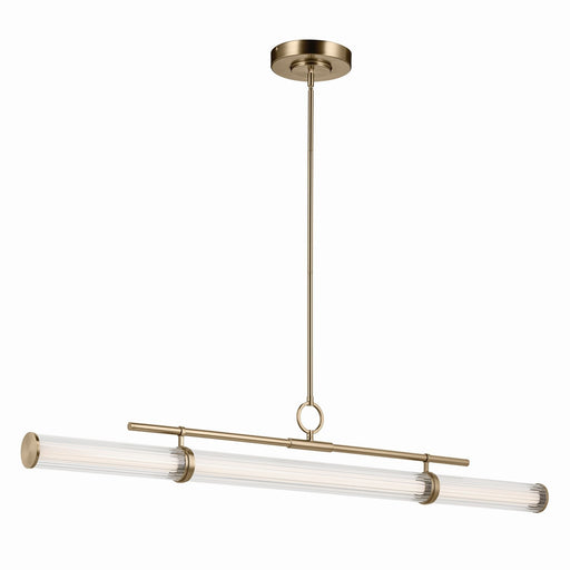 Riven 60" Linear Pendant in Champagne Bronze
