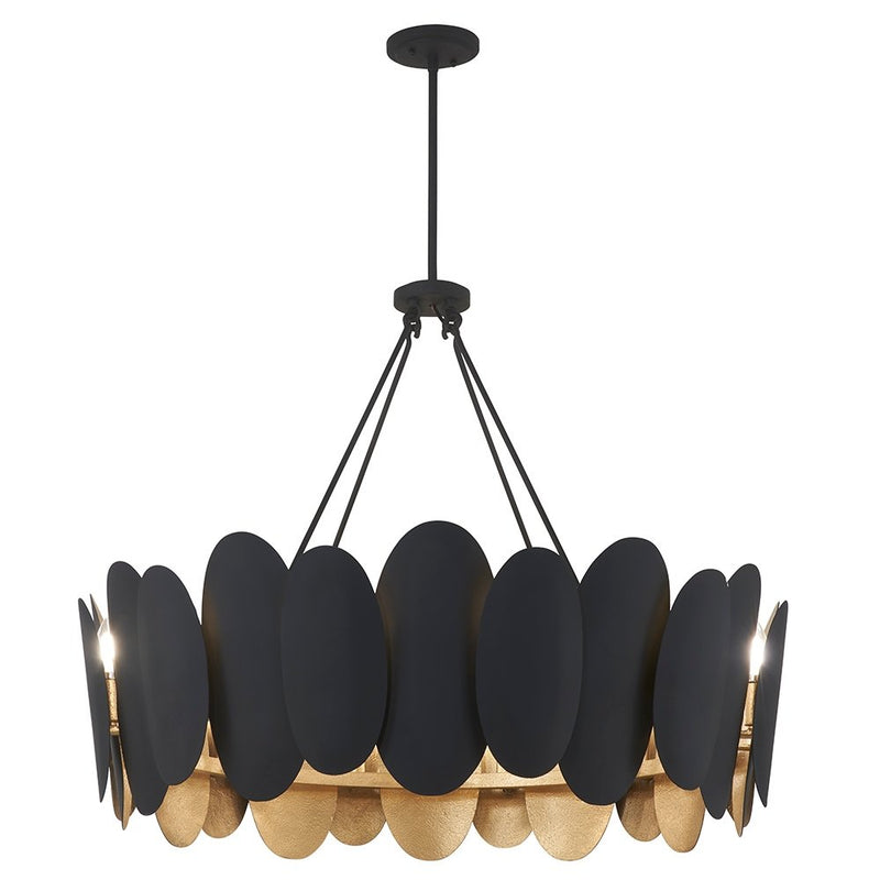 Vailen 12-Light Pendant in Dark Matte Black