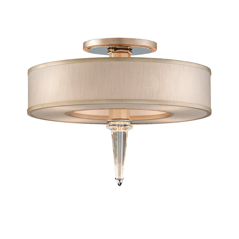 Harlow 8-Light Semi-Flush Mount in Warm Silver Leaf / Stainless Steel
