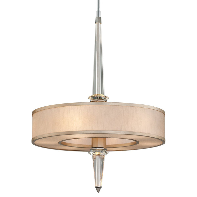 Harlow 16-Light Pendant in Warm Silver Leaf / Stainless Steel