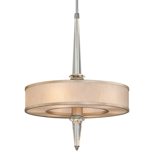 Harlow 16-Light Pendant in Warm Silver Leaf / Stainless Steel