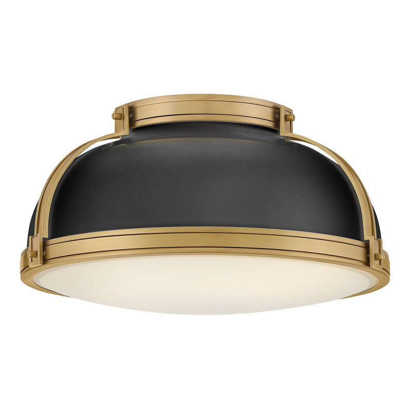 Barton 3-Light Semi-Flush Mount in Black