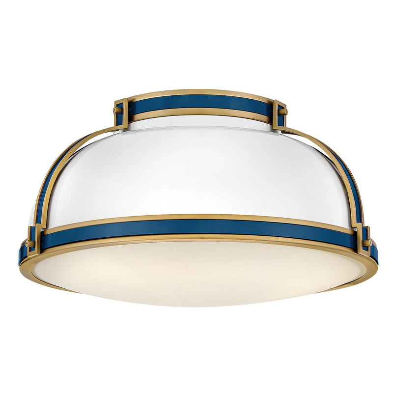 Barton 3-Light Semi-Flush Mount in Gloss White