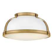 Barton 3-Light Semi-Flush Mount in Matte White