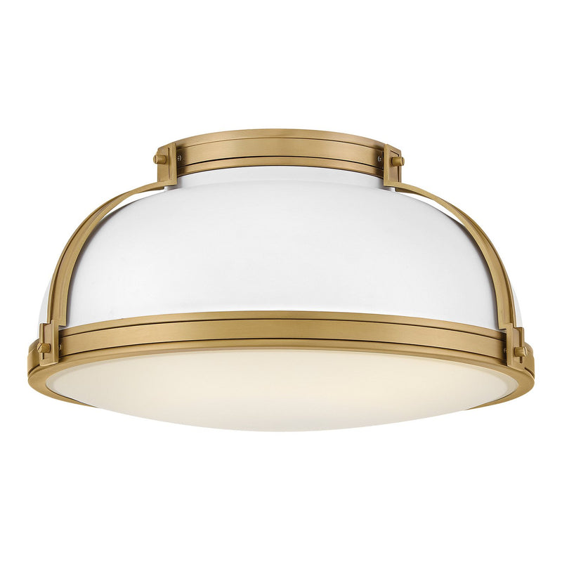 Barton 3-Light Semi-Flush Mount in Matte White