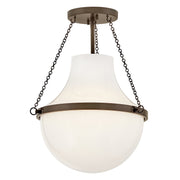 Collins 15" Semi-Flush Mount in Heritage Bronze
